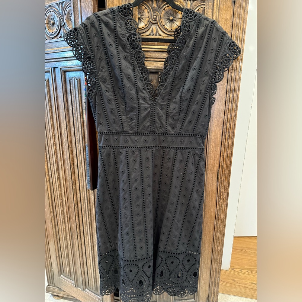 Opening Ceremony Black Textured Midi Dress